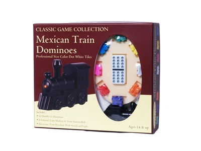 Mexican Train Dominoes With Train Markers And Hub