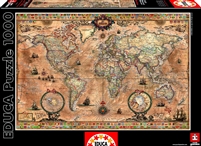 Antique World Map- Educa 1,000 Piece Puzzle