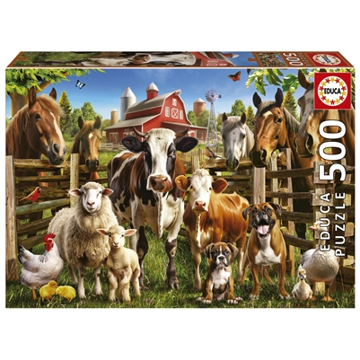 500 Piece Farmyard Buddies Jigsaw Puzzle