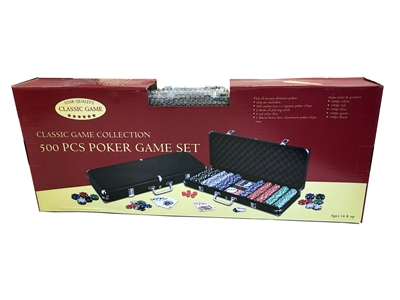 500 Heavy-Weight Poker Chips in Black Aluminum Case
