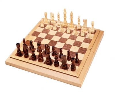 15" Wood Chess/Checkers Combo Set