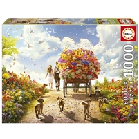 1000 Piece Carrying Flowers Jigsaw Puzzle